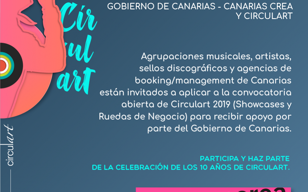 MÚSICOS DE ISLAS CANARIAS TENDRÁN LUGAR EN CIRCULART 2019 GRACIAS A CANARIAS CREA